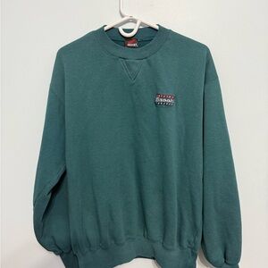 vintage Brooks Men's Teal Crewneck Sweater